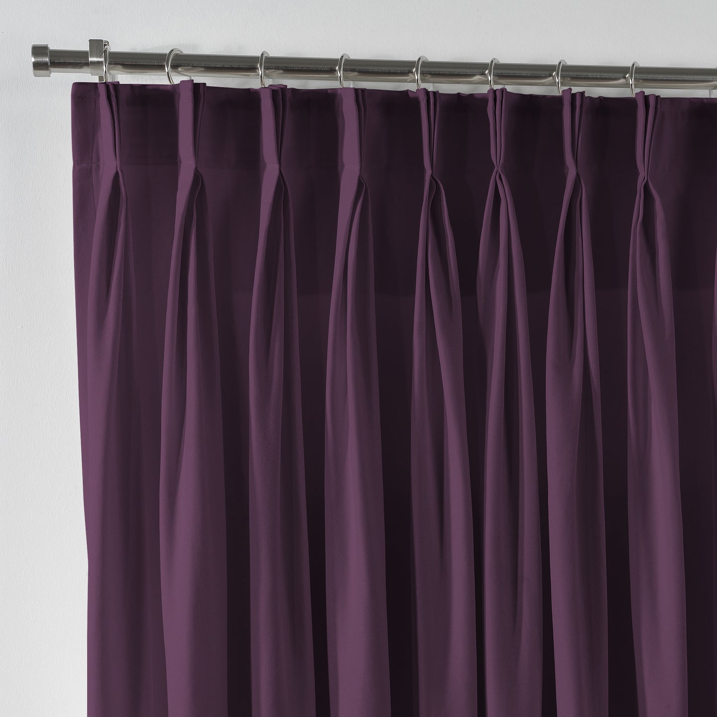 Linen Texture Pinch Pleated Curtain Single Panel - Purple