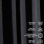 Linen Texture Pinch Pleated Curtain Single Panel - Anthracite