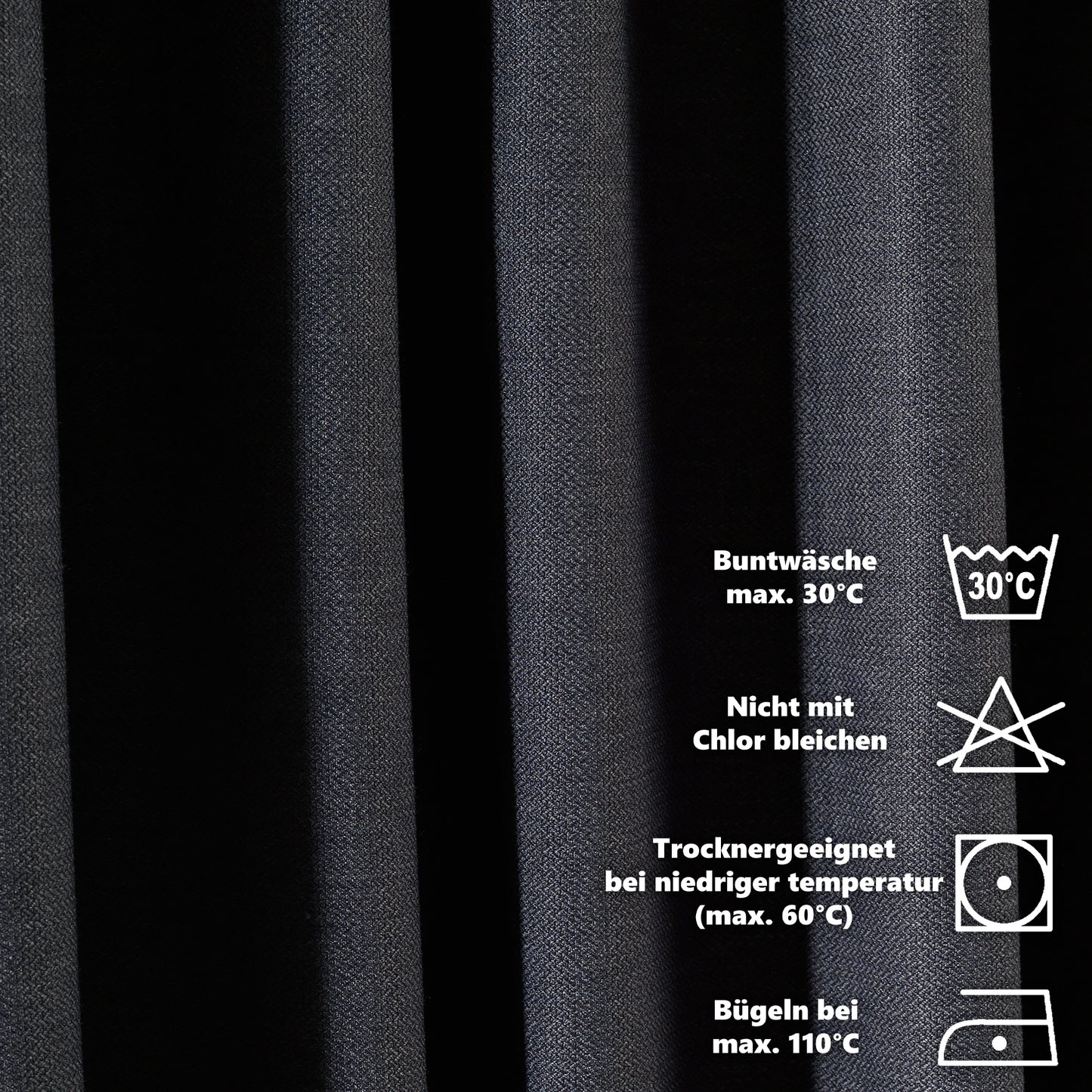 Linen Texture Tablecloths, Tabletop & Napkins - Anthracite
