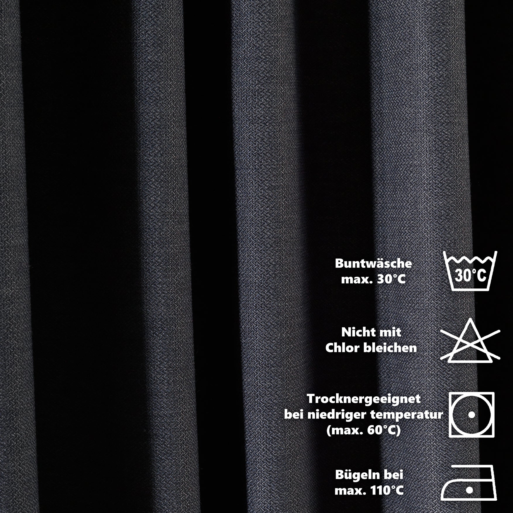 Linen Texture Pinch Pleated Curtain Single Panel - Anthracite