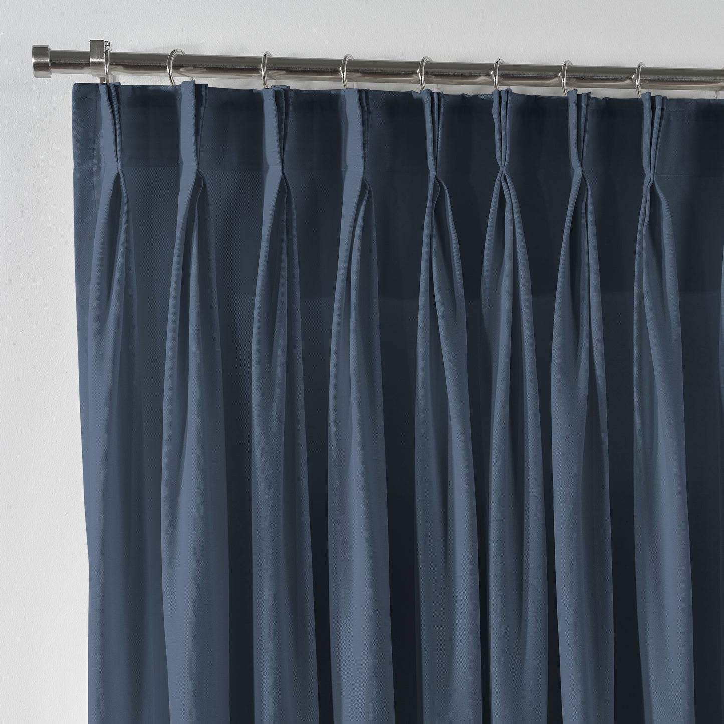 Linen Texture Pinch Pleated Curtain Single Panel - Sky Blue