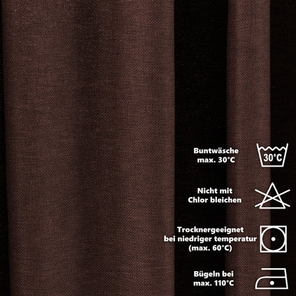 Linen Texture Tablecloths, Tabletop & Napkins - Brown