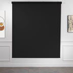 Metallic Cord loop Roller Blind Room Darkening & Blackout Window Shades - Black