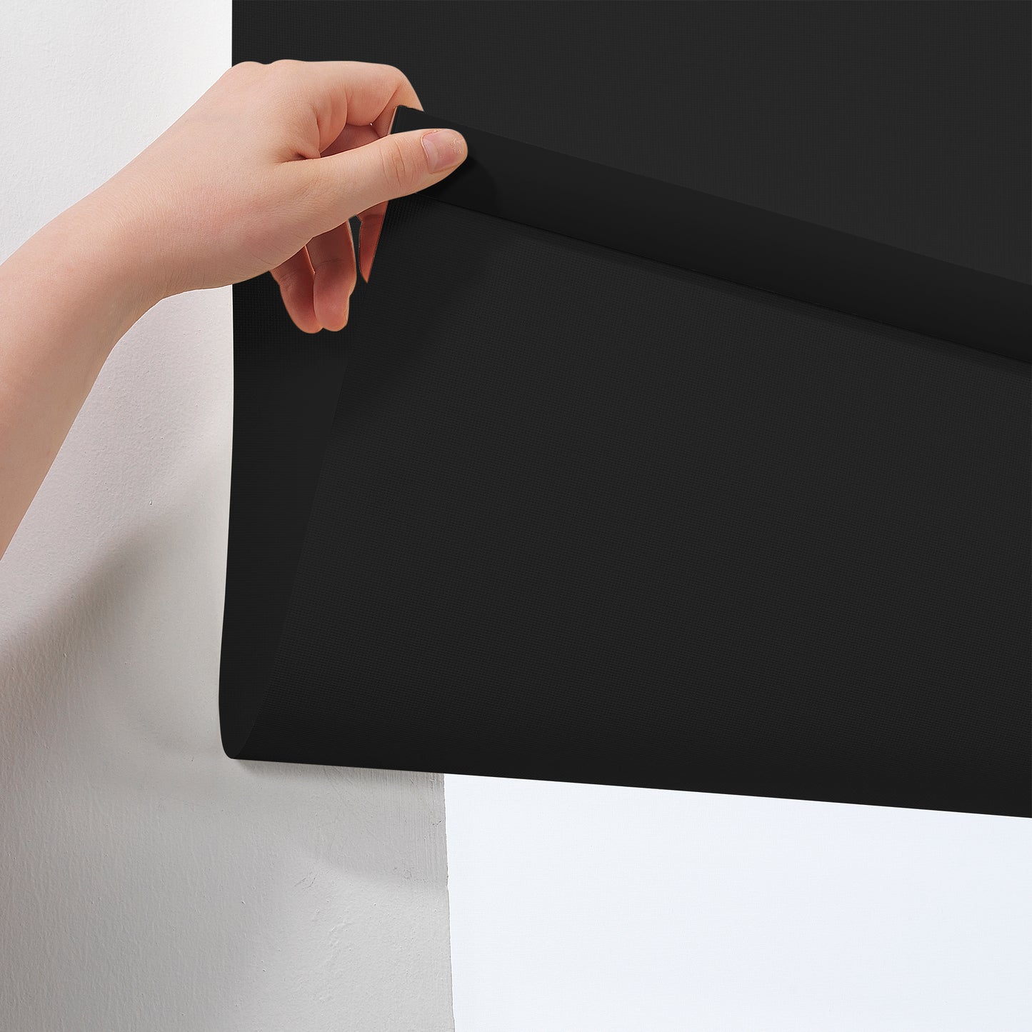 Metallic Cord loop Roller Blind Room Darkening & Blackout Window Shades - Black