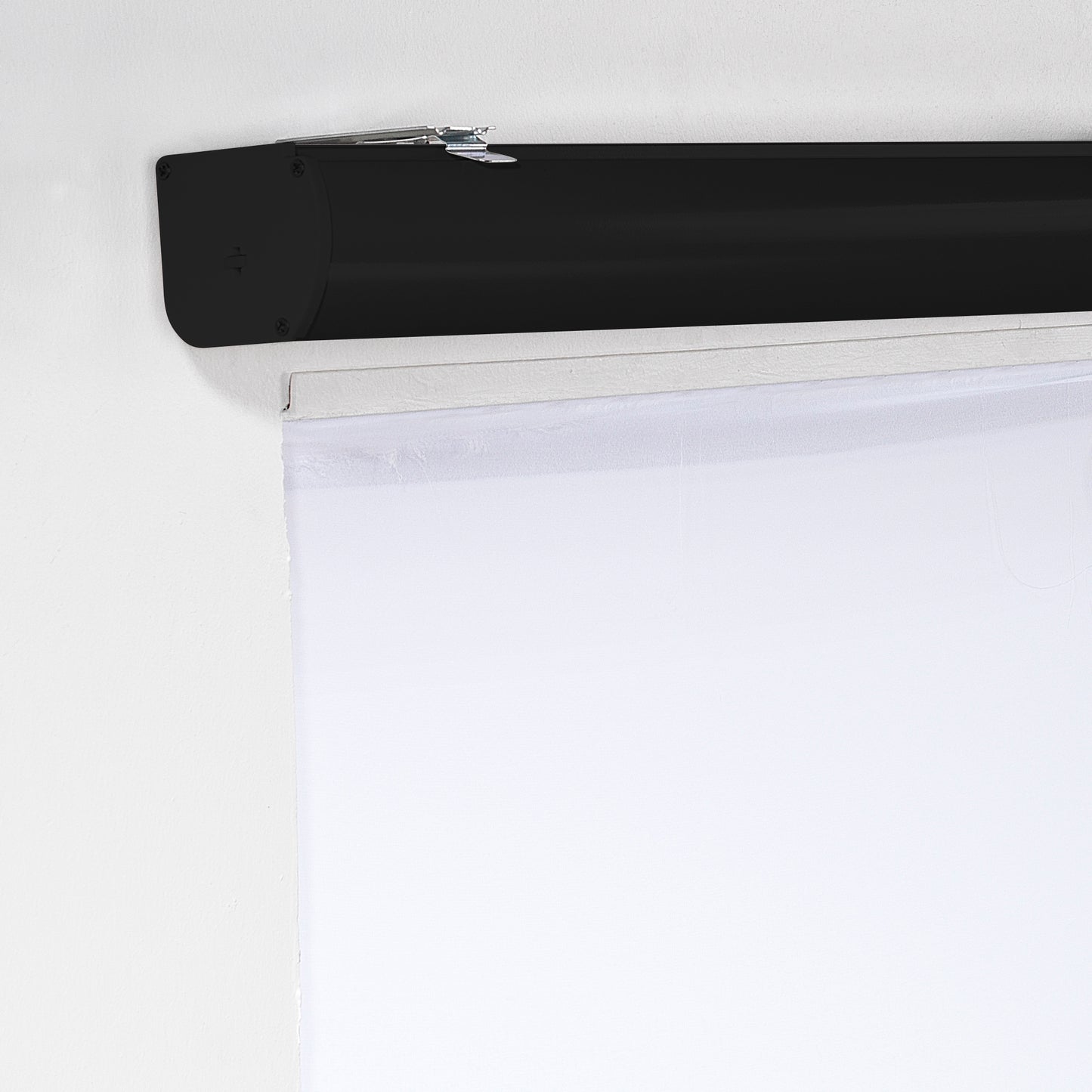 Metallic Cord loop Roller Blind Room Darkening & Blackout Window Shades - Black