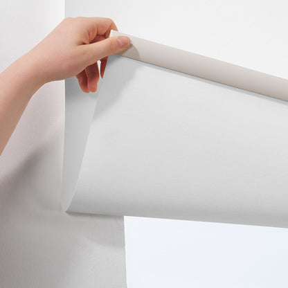 Metallic Cord loop Roller Blind Room Darkening & Blackout Window Shades - White