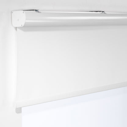 Metallic Cord loop Roller Blind Room Darkening & Blackout Window Shades - White