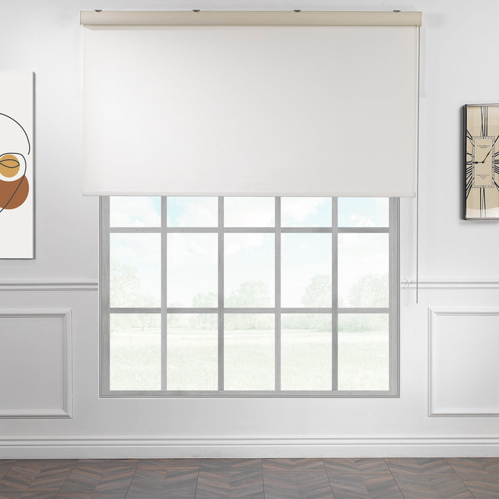 Metallic Cord loop Roller Blind Blackout &amp; Room Darkening Window Shades - Grey