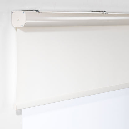 Metallic Cord loop Roller Blind Room Darkening & Blackout Window Shades - Off White
