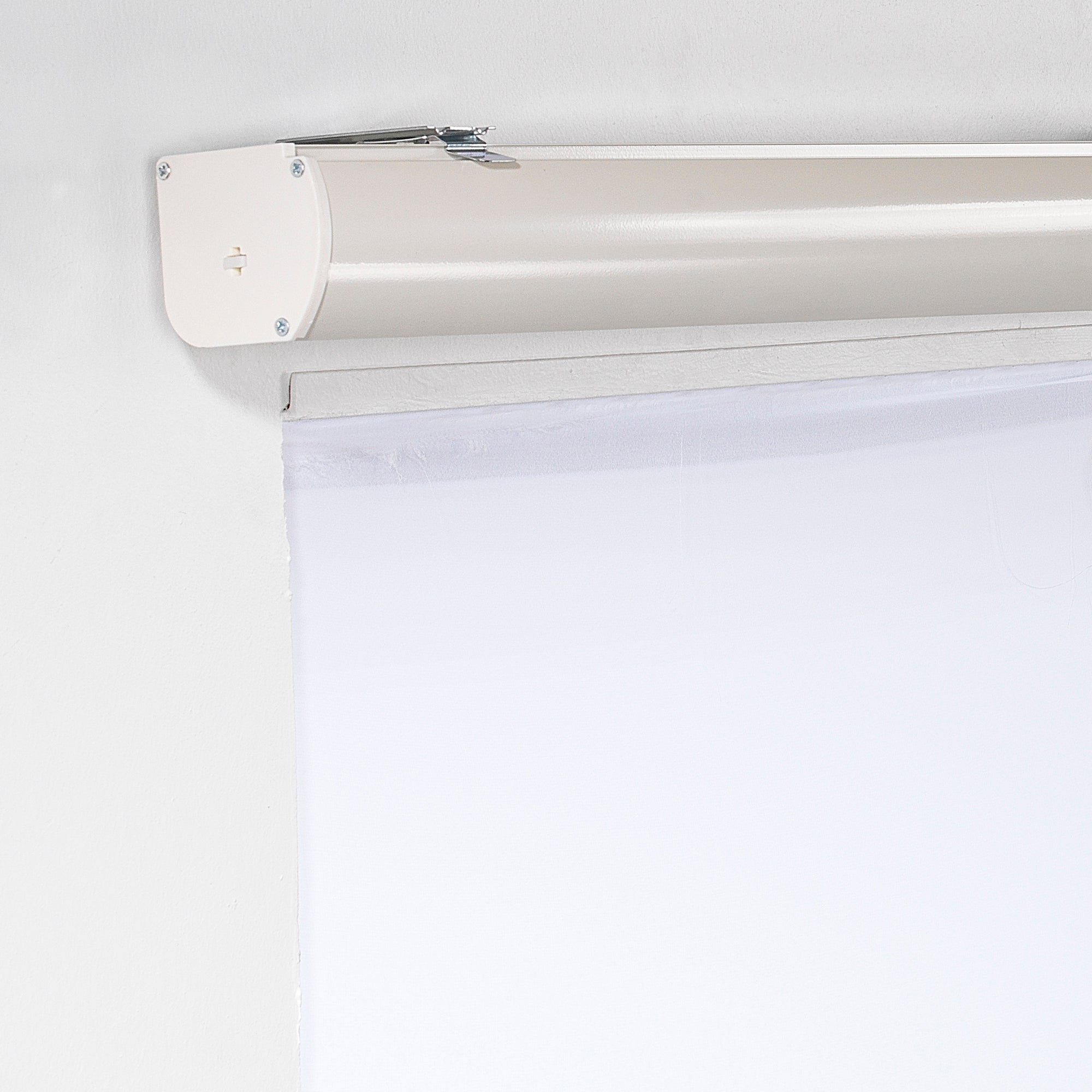 Metallic Cord loop Roller Blind Room Darkening & Blackout Window Shades - Off White