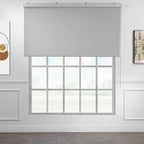 Metallic Cord loop Roller Blind Room Darkening & Blackout Window Shades - Light Grey