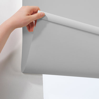 Metallic Cord loop Roller Blind Room Darkening & Blackout Window Shades - Light Grey
