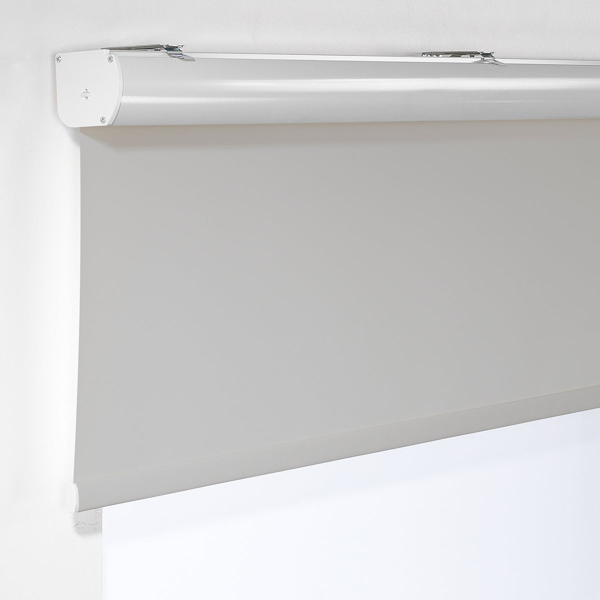 Metallic Cord loop Roller Blind Room Darkening & Blackout Window Shades - Light Grey