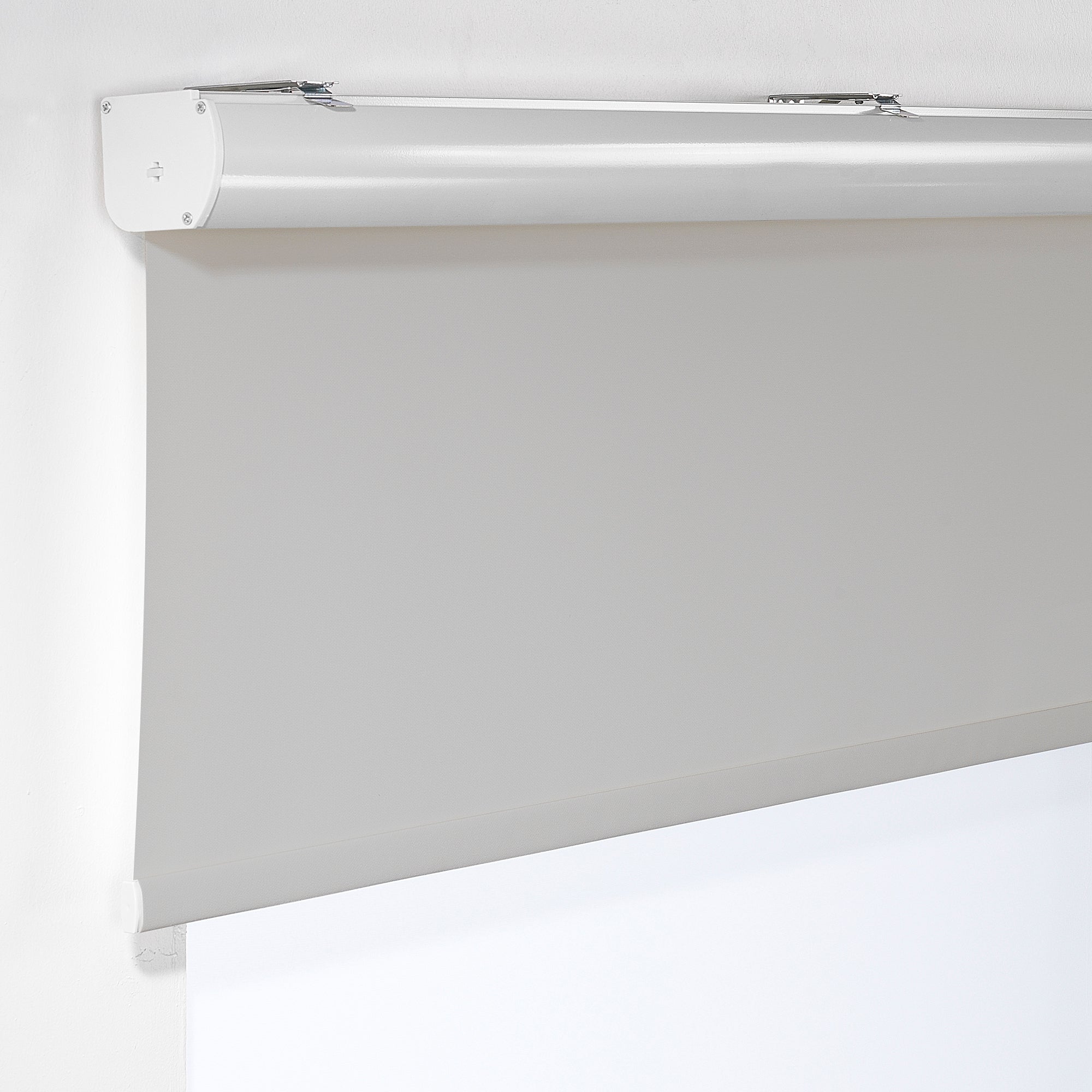 Metallic Cord loop Roller Blind Room Darkening & Blackout Window Shades - Light Grey