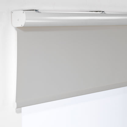 Metallic Cord loop Roller Blind Room Darkening & Blackout Window Shades - Light Grey