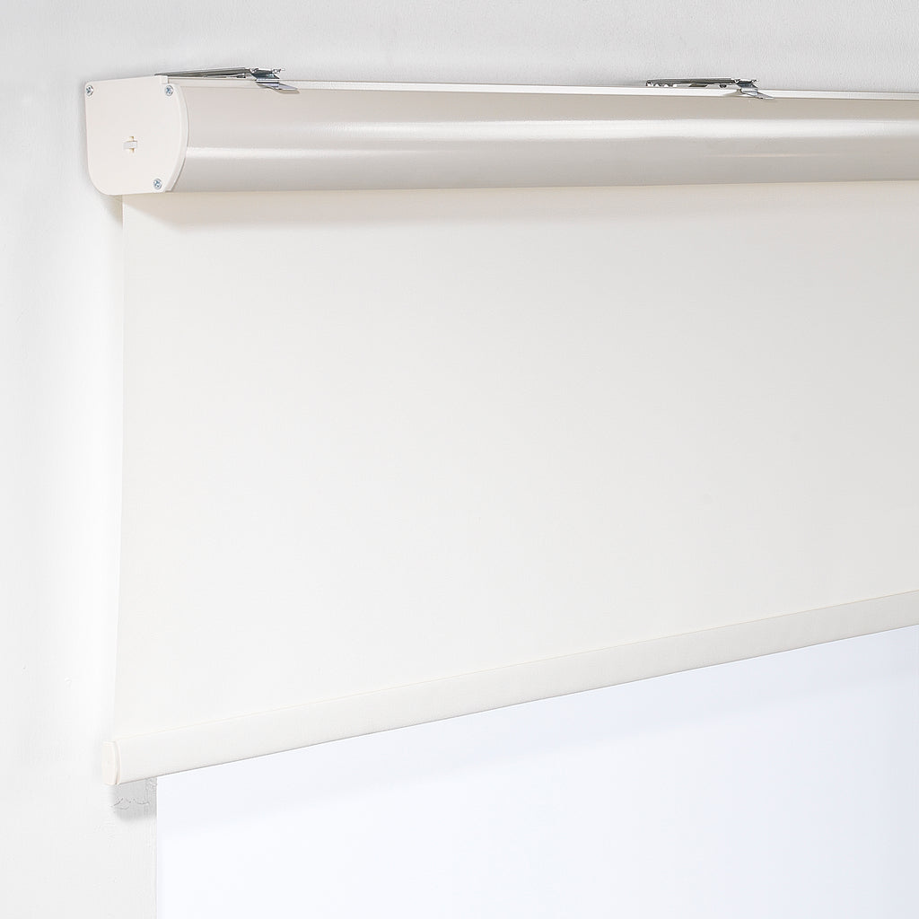 Metallic Cord loop Roller Blind Room Darkening & Blackout Window Shades - Ecru