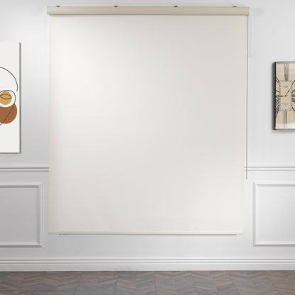 Metallic Cord loop Roller Blind Room Darkening & Blackout Window Shades - Ecru