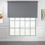 Metallic Cord loop Roller Blind Room Darkening & Blackout Window Shades -Grey