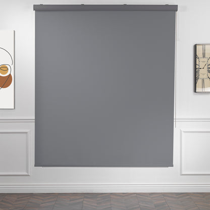 Metallic Cord loop Roller Blind Room Darkening & Blackout Window Shades -Grey