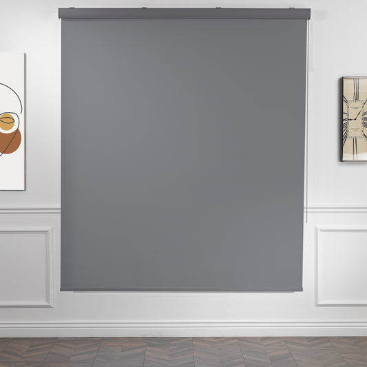 Metallic Cord loop Roller Blind Room Darkening & Blackout Window Shades -Grey