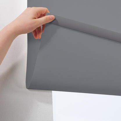 Metallic Cord loop Roller Blind Room Darkening & Blackout Window Shades -Grey