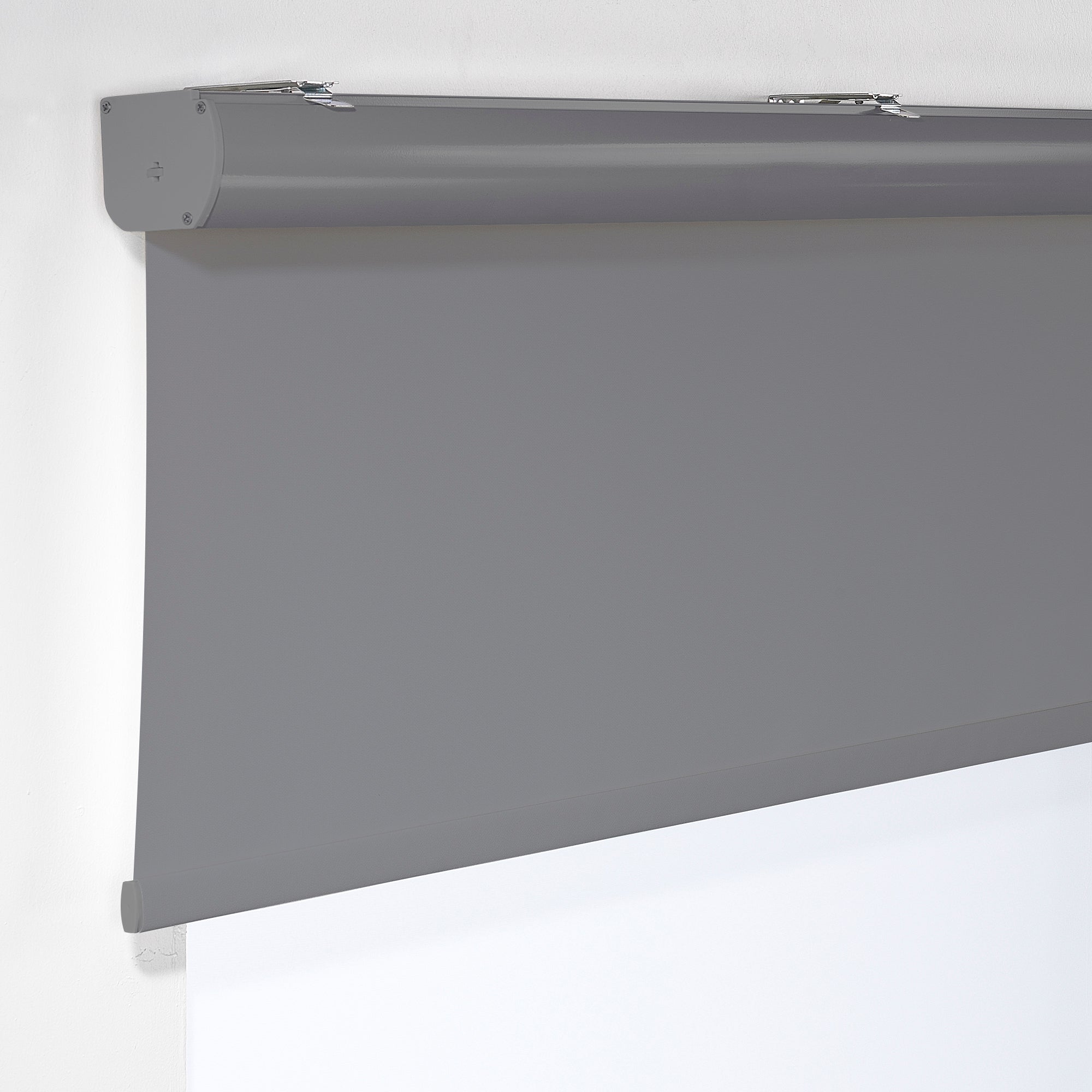 Metallic Cord loop Roller Blind Room Darkening & Blackout Window Shades -Grey