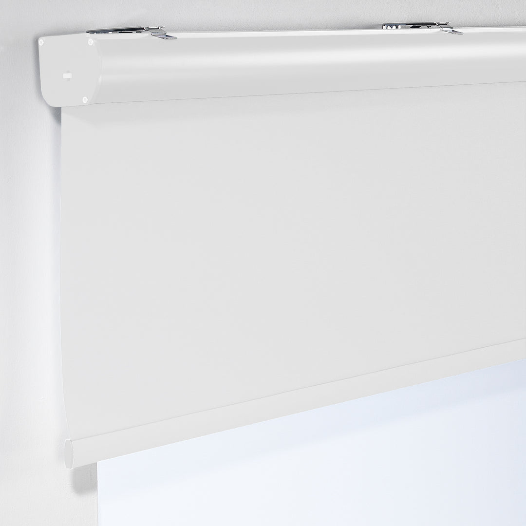 Metallic Cord loop Roller Blind Blackout &amp; Room Darkening Window Shades - White