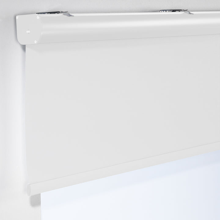 Metallic Cord loop Roller Blind Blackout &amp; Room Darkening Window Shades - White