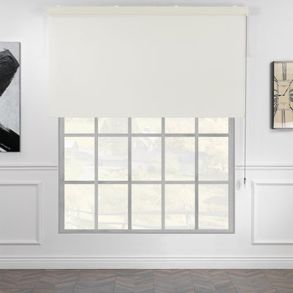 Metallic Cord loop Roller Blind Blackout & Room Darkening Window Shades - Black