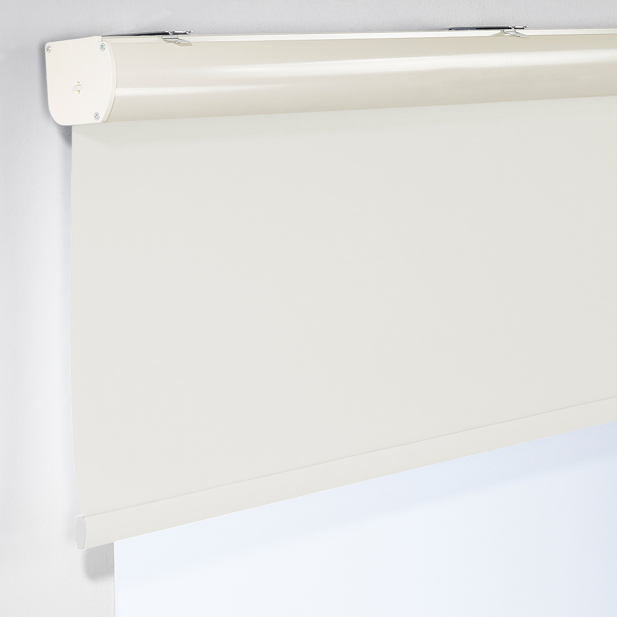 Metallic Cord loop Roller Blind Blackout & Room Darkening Window Shades - Cream