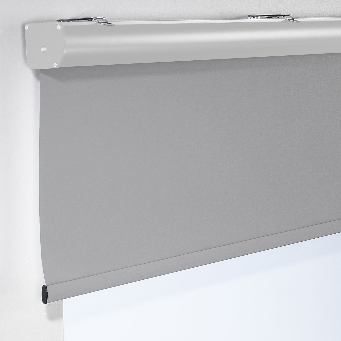 Metallic Cord loop Roller Blind Blackout & Room Darkening Window Shades - Light Grey