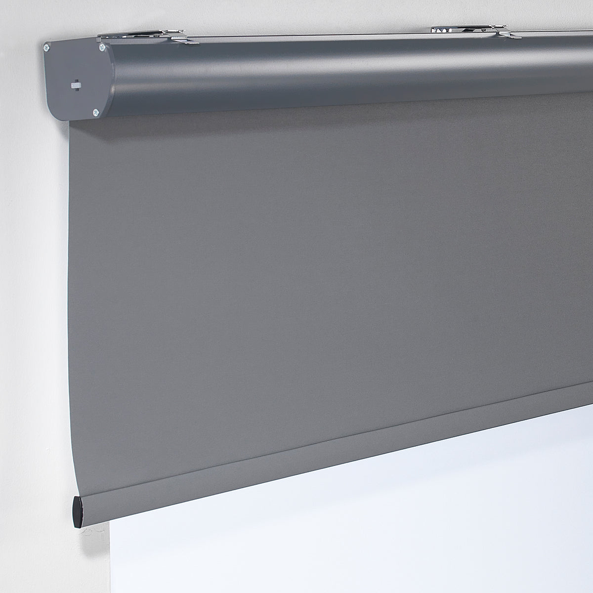 Metallic Cord loop Roller Blind Blackout & Room Darkening Window Shades - Grey