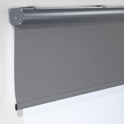Metallic Cord loop Roller Blind Blackout & Room Darkening Window Shades - Grey