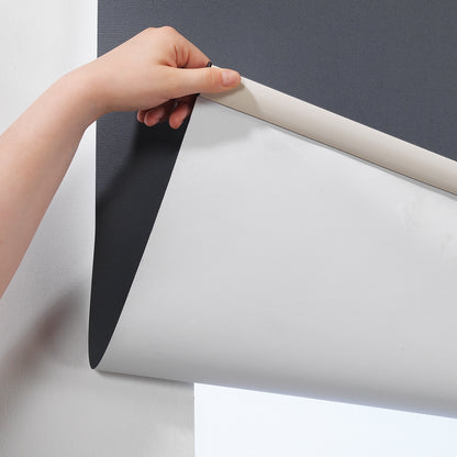 Metallic Cord loop Roller Blind Blackout & Room Darkening Window Shades - Black
