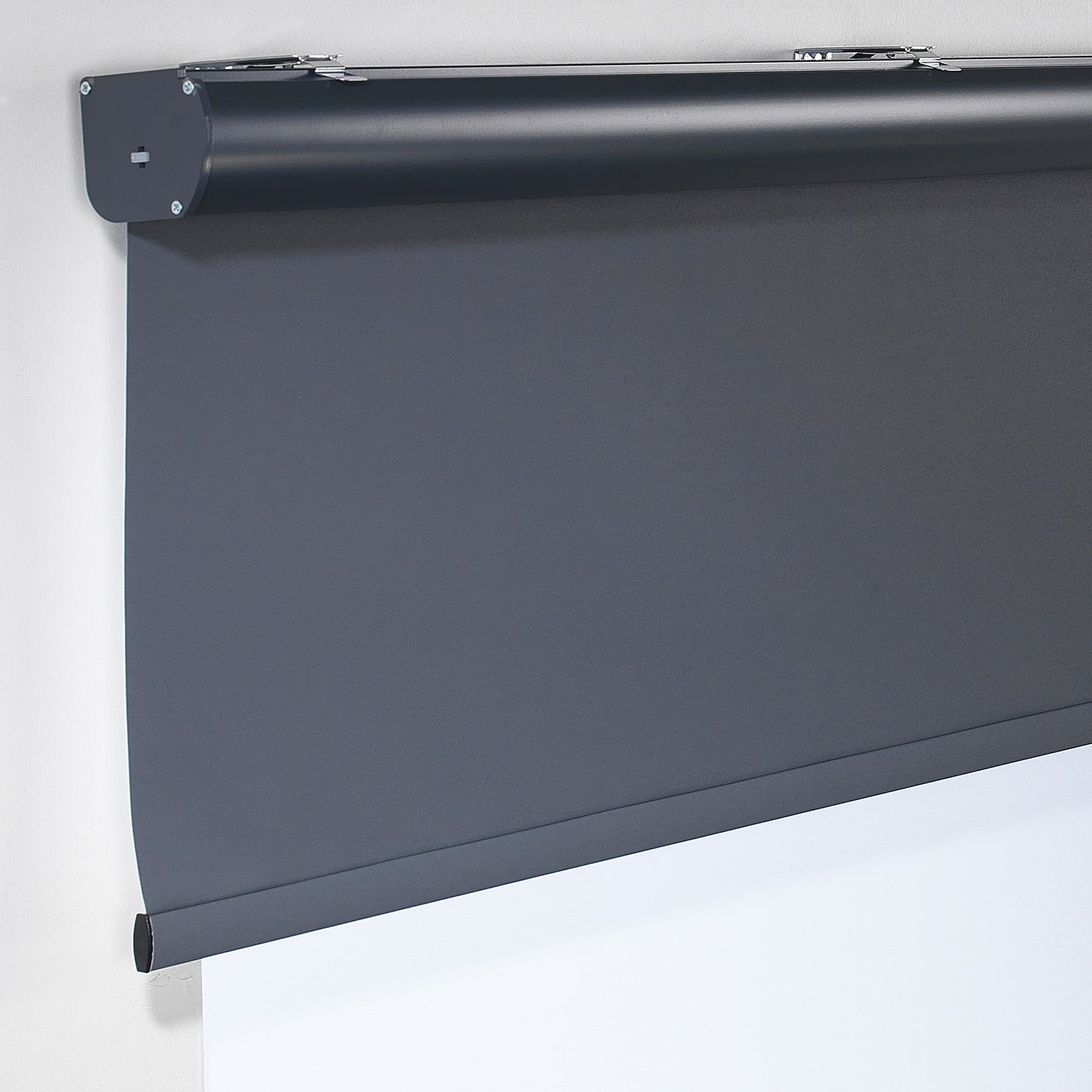 Metallic Cord loop Roller Blind Blackout & Room Darkening Window Shades - Black