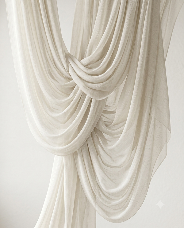 Semi Sheer Silk Crepe