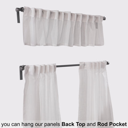 Sheer linen kitchen valances, sheer linen look kitchen valances, linen look kitchen valance, 100% polyester sheer valance, kitchen window valance, light filtering kitchen curtains, decorative kitchen curtains, farmhouse kitchen valance, modern kitchen decor, window topper, kitchen window treatment, custom kitchen valance, café window curtain, rod pocket valance, elegant window valance, stylish kitchen window topper, home decor, window furnishings