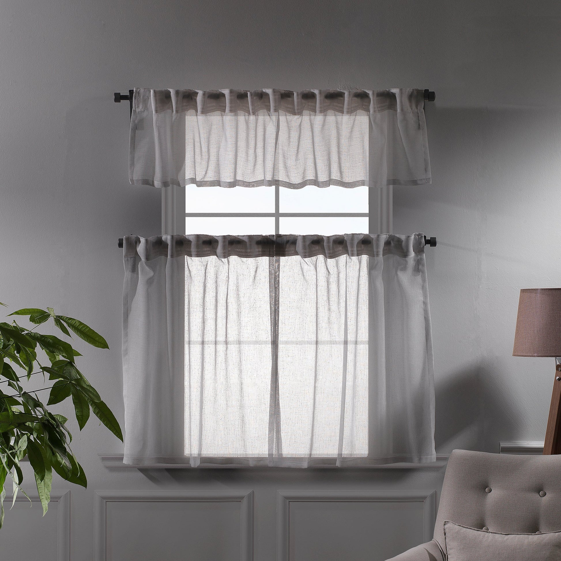 Sheer linen kitchen valances, sheer linen look kitchen valances, linen look kitchen valance, 100% polyester sheer valance, kitchen window valance, light filtering kitchen curtains, decorative kitchen curtains, farmhouse kitchen valance, modern kitchen decor, window topper, kitchen window treatment, custom kitchen valance, café window curtain, rod pocket valance, elegant window valance, stylish kitchen window topper, home decor, window furnishings
