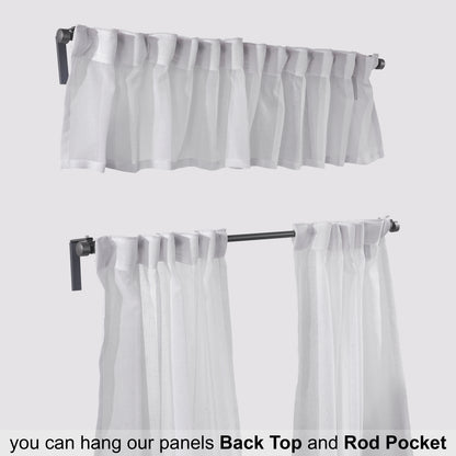 Sheer linen kitchen valances, sheer linen look kitchen valances, linen look kitchen valance, 100% polyester sheer valance, kitchen window valance, light filtering kitchen curtains, decorative kitchen curtains, farmhouse kitchen valance, modern kitchen decor, window topper, kitchen window treatment, custom kitchen valance, café window curtain, rod pocket valance, elegant window valance, stylish kitchen window topper, home decor, window furnishings