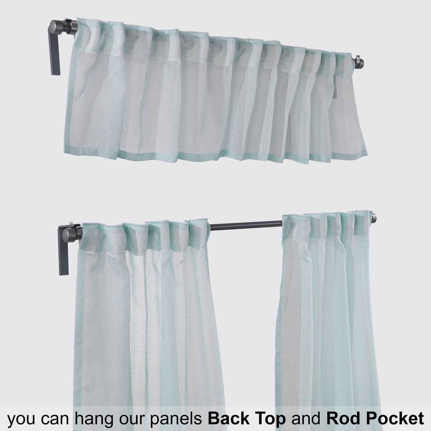 Sheer linen kitchen valances, sheer linen look kitchen valances, linen look kitchen valance, 100% polyester sheer valance, kitchen window valance, light filtering kitchen curtains, decorative kitchen curtains, farmhouse kitchen valance, modern kitchen decor, window topper, kitchen window treatment, custom kitchen valance, café window curtain, rod pocket valance, elegant window valance, stylish kitchen window topper, home decor, window furnishings