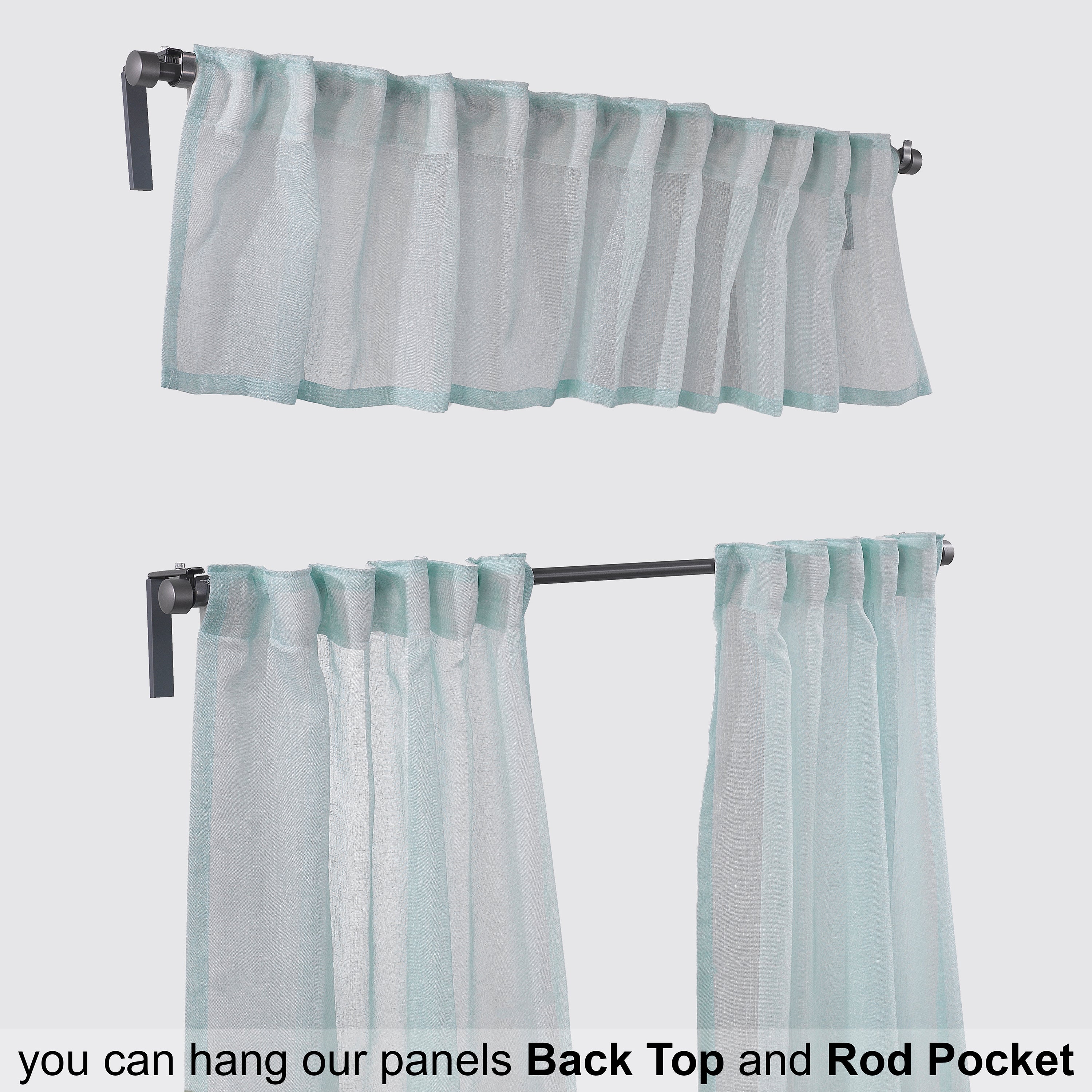 Sheer linen kitchen valances, sheer linen look kitchen valances, linen look kitchen valance, 100% polyester sheer valance, kitchen window valance, light filtering kitchen curtains, decorative kitchen curtains, farmhouse kitchen valance, modern kitchen decor, window topper, kitchen window treatment, custom kitchen valance, café window curtain, rod pocket valance, elegant window valance, stylish kitchen window topper, home decor, window furnishings