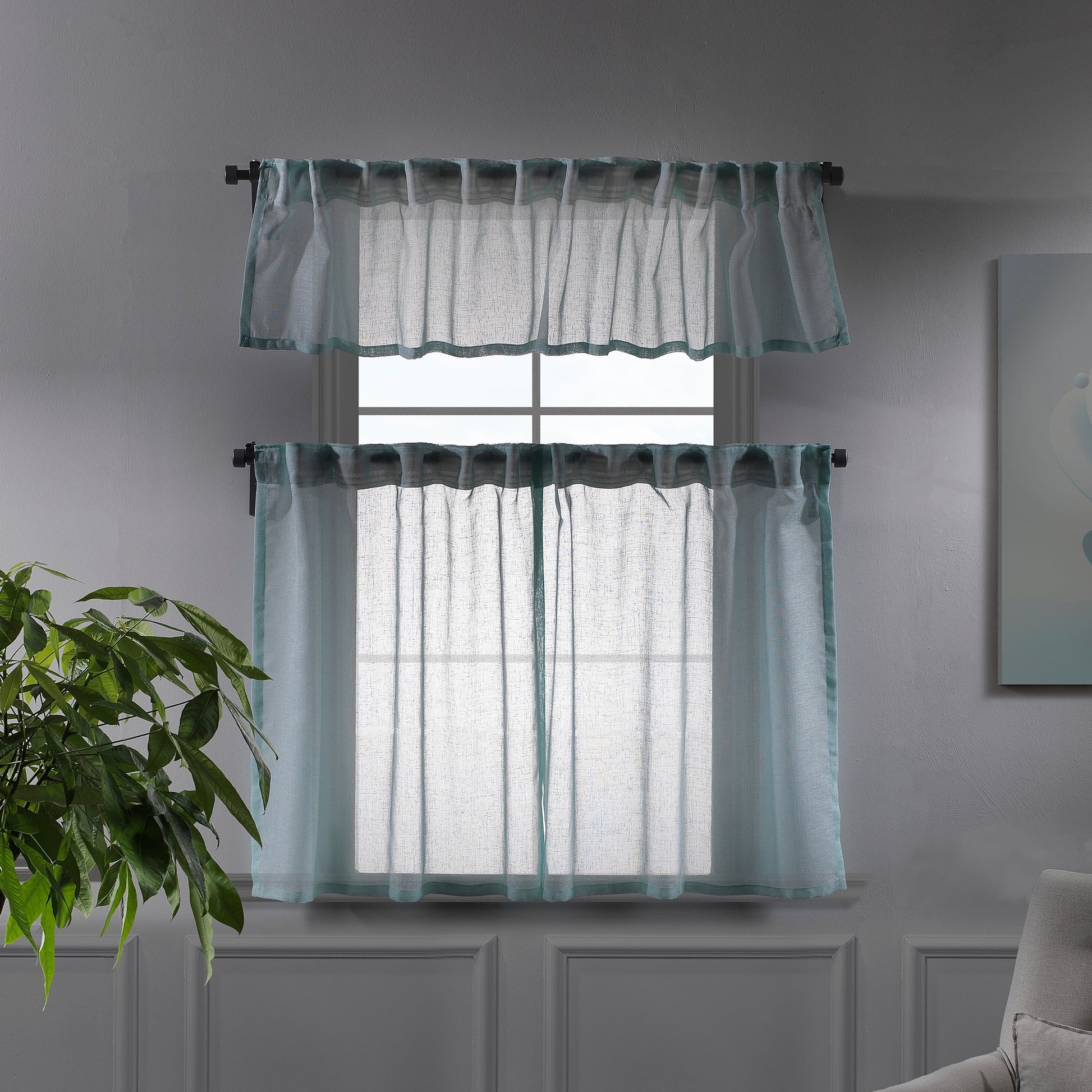 Sheer linen kitchen valances, sheer linen look kitchen valances, linen look kitchen valance, 100% polyester sheer valance, kitchen window valance, light filtering kitchen curtains, decorative kitchen curtains, farmhouse kitchen valance, modern kitchen decor, window topper, kitchen window treatment, custom kitchen valance, café window curtain, rod pocket valance, elegant window valance, stylish kitchen window topper, home decor, window furnishings