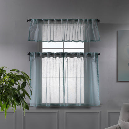 Sheer linen kitchen valances, sheer linen look kitchen valances, linen look kitchen valance, 100% polyester sheer valance, kitchen window valance, light filtering kitchen curtains, decorative kitchen curtains, farmhouse kitchen valance, modern kitchen decor, window topper, kitchen window treatment, custom kitchen valance, café window curtain, rod pocket valance, elegant window valance, stylish kitchen window topper, home decor, window furnishings