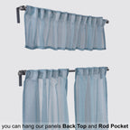 Sheer linen kitchen valances, sheer linen look kitchen valances, linen look kitchen valance, 100% polyester sheer valance, kitchen window valance, light filtering kitchen curtains, decorative kitchen curtains, farmhouse kitchen valance, modern kitchen decor, window topper, kitchen window treatment, custom kitchen valance, café window curtain, rod pocket valance, elegant window valance, stylish kitchen window topper, home decor, window furnishings