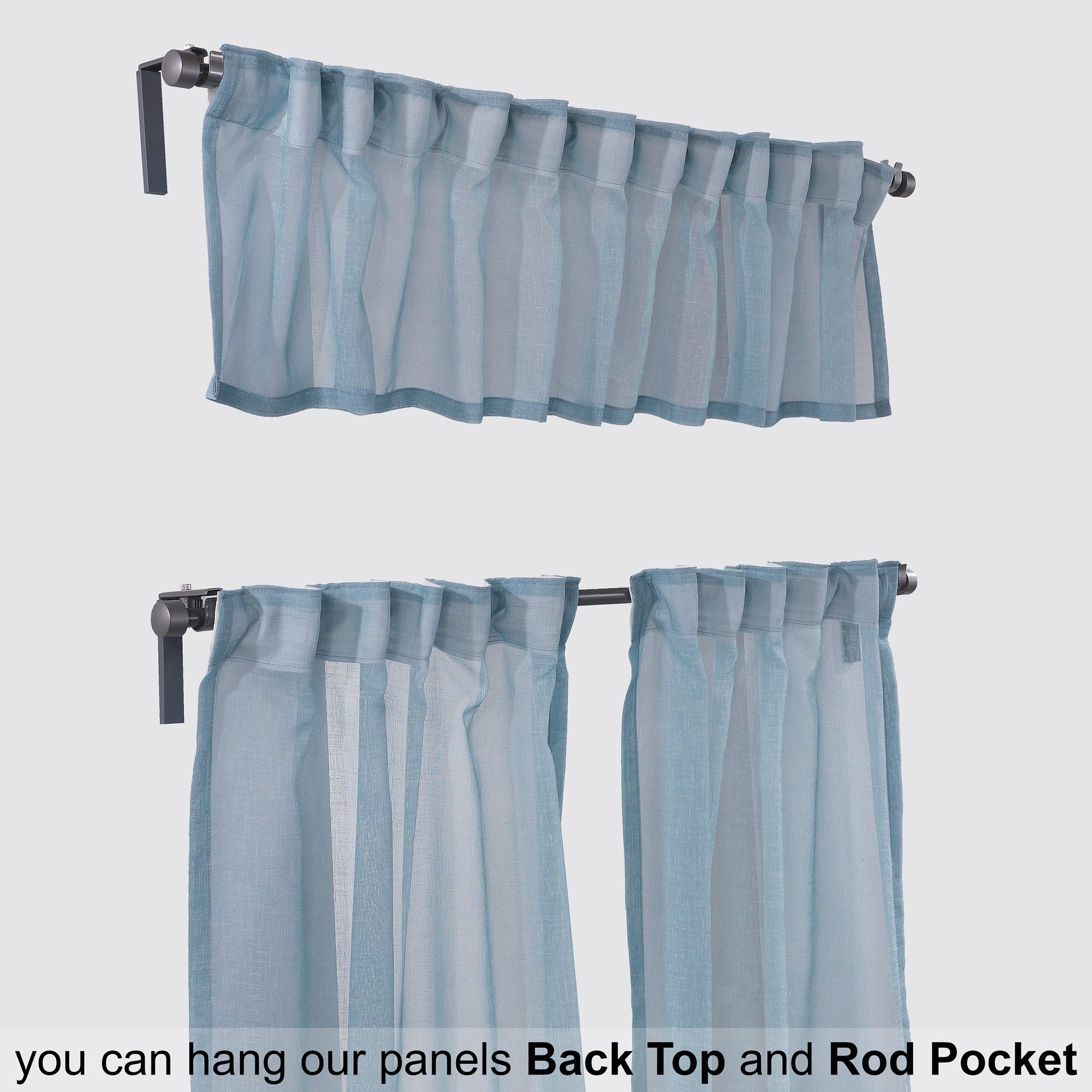 Sheer linen kitchen valances, sheer linen look kitchen valances, linen look kitchen valance, 100% polyester sheer valance, kitchen window valance, light filtering kitchen curtains, decorative kitchen curtains, farmhouse kitchen valance, modern kitchen decor, window topper, kitchen window treatment, custom kitchen valance, café window curtain, rod pocket valance, elegant window valance, stylish kitchen window topper, home decor, window furnishings