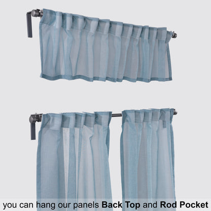 Sheer linen kitchen valances, sheer linen look kitchen valances, linen look kitchen valance, 100% polyester sheer valance, kitchen window valance, light filtering kitchen curtains, decorative kitchen curtains, farmhouse kitchen valance, modern kitchen decor, window topper, kitchen window treatment, custom kitchen valance, café window curtain, rod pocket valance, elegant window valance, stylish kitchen window topper, home decor, window furnishings