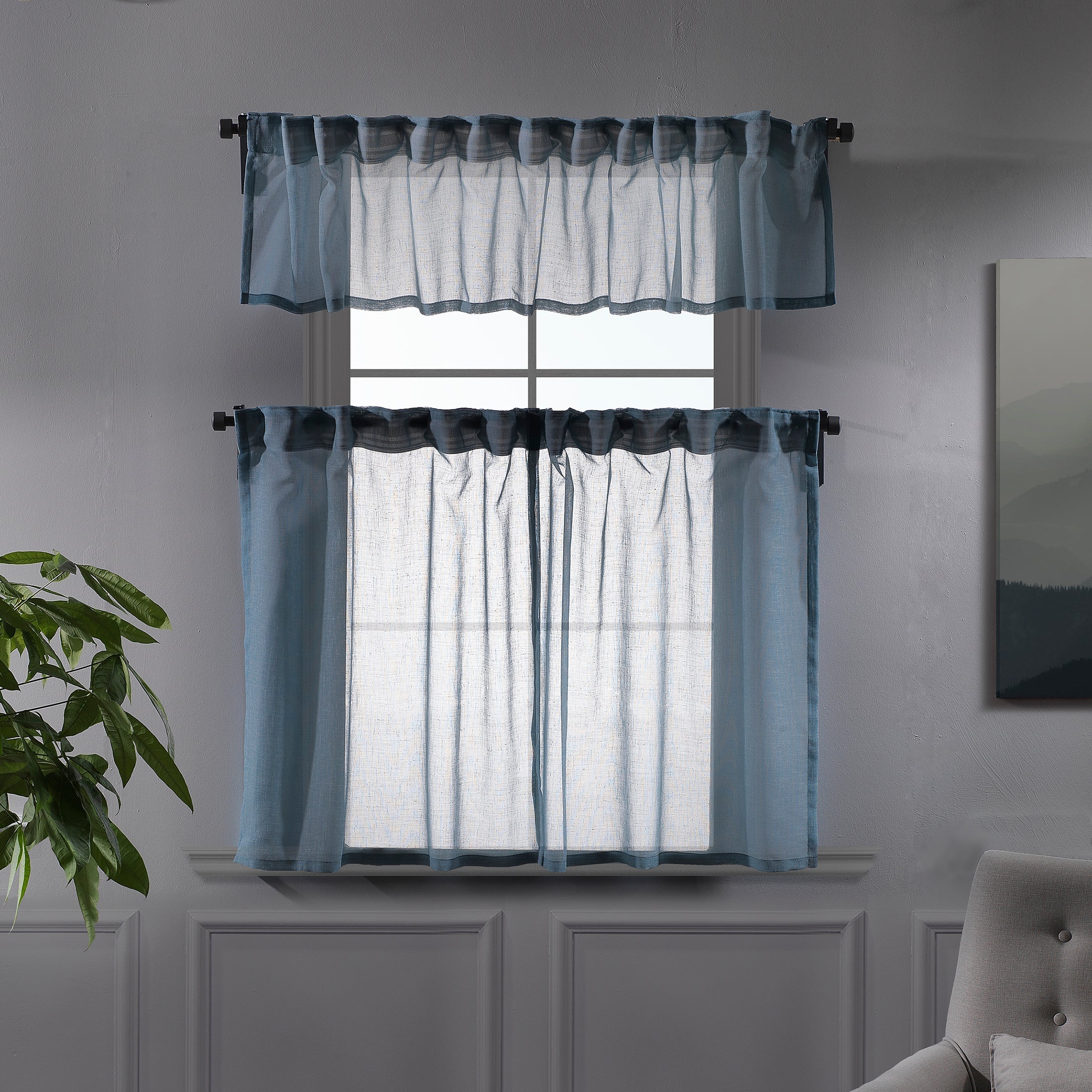 Sheer linen kitchen valances, sheer linen look kitchen valances, linen look kitchen valance, 100% polyester sheer valance, kitchen window valance, light filtering kitchen curtains, decorative kitchen curtains, farmhouse kitchen valance, modern kitchen decor, window topper, kitchen window treatment, custom kitchen valance, café window curtain, rod pocket valance, elegant window valance, stylish kitchen window topper, home decor, window furnishings