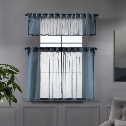 Sheer linen kitchen valances, sheer linen look kitchen valances, linen look kitchen valance, 100% polyester sheer valance, kitchen window valance, light filtering kitchen curtains, decorative kitchen curtains, farmhouse kitchen valance, modern kitchen decor, window topper, kitchen window treatment, custom kitchen valance, café window curtain, rod pocket valance, elegant window valance, stylish kitchen window topper, home decor, window furnishings