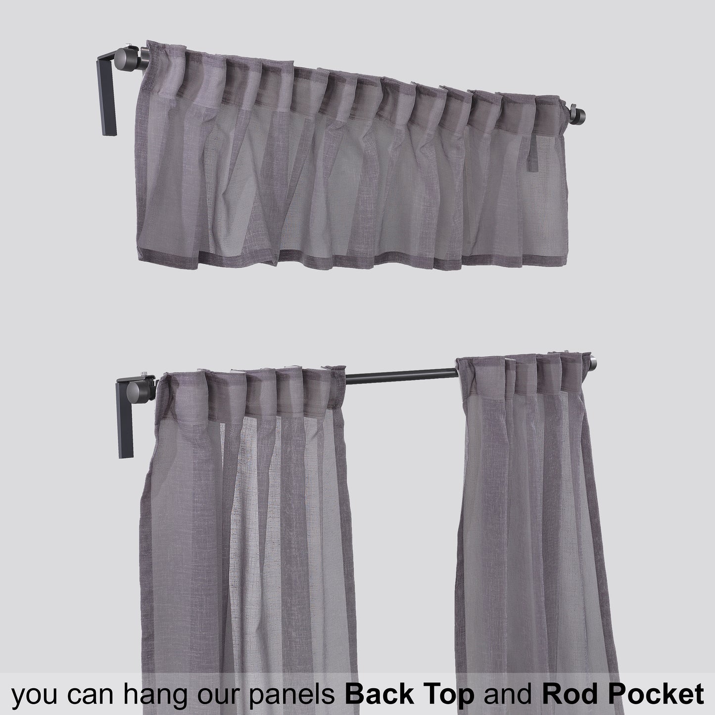 Sheer linen kitchen valances, sheer linen look kitchen valances, linen look kitchen valance, 100% polyester sheer valance, kitchen window valance, light filtering kitchen curtains, decorative kitchen curtains, farmhouse kitchen valance, modern kitchen decor, window topper, kitchen window treatment, custom kitchen valance, café window curtain, rod pocket valance, elegant window valance, stylish kitchen window topper, home decor, window furnishings