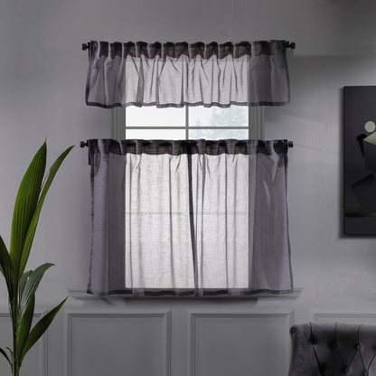 Sheer linen kitchen valances, sheer linen look kitchen valances, linen look kitchen valance, 100% polyester sheer valance, kitchen window valance, light filtering kitchen curtains, decorative kitchen curtains, farmhouse kitchen valance, modern kitchen decor, window topper, kitchen window treatment, custom kitchen valance, café window curtain, rod pocket valance, elegant window valance, stylish kitchen window topper, home decor, window furnishings